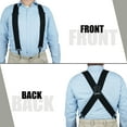 thumbnail image 3 of MELOTOUGH Men's Suspender 2 Inch Wide Suspenders Full Elastic X Back Suspender with Snap Hooks, 3 of 4