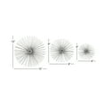 thumbnail image 4 of CosmoLiving by Cosmpolitan Contemporary Silver Metal 3D Starburst Wall Décor, Set of 3 6", 9", 12"W, 4 of 14