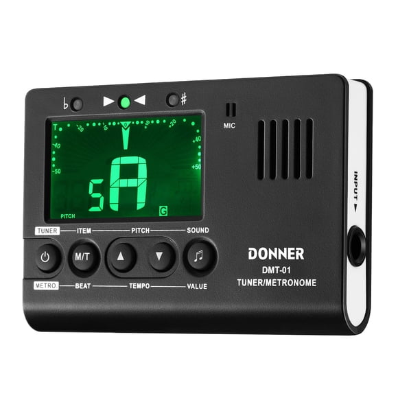 Afinador de metrónomo Donner DMT-01 3 en 1 para todos los instrumentos