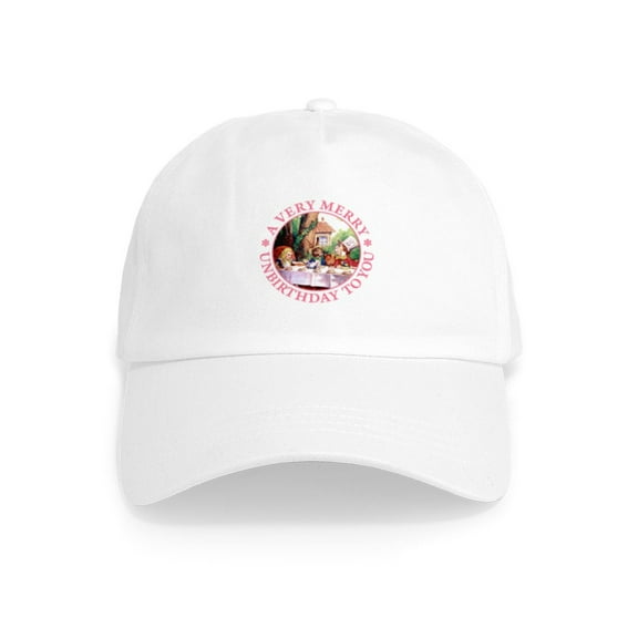 CafePress - A Very Merry Unbirthday To You Cap - Adjustable 100% Brushed Unisex Casual Cotton Baseball Cap, Beige, 1