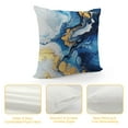thumbnail image 4 of Acheng Short Plush Pillowcase 1 Piece Gold and Blue Abstract Art White, 4 of 5