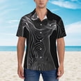 thumbnail image 2 of Fotbe Geometric Lines Dog Art Camisa Hawaiana para Hombre Unisex – Camisa Casual de Verano con Botones de Manga Corta de Algodón y Lino,X-Large, 2 of 7