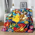 thumbnail image 2 of Pikachu Series Digital Printed Flannel Blanket Children'S School Lunch Break Blanket, 2 of 5