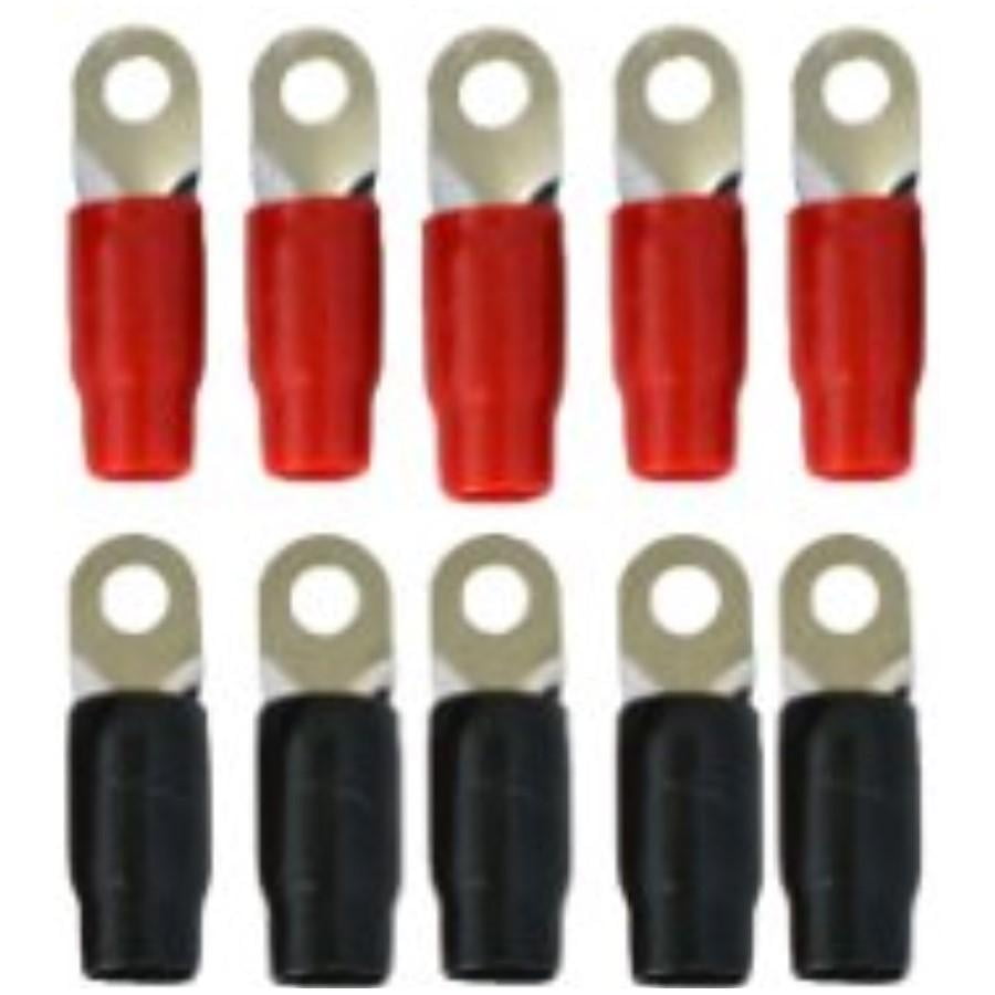 American Terminal 0 Gauge Ring Terminal 10 Pack 5/16" 1/0 AWG Wire