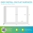 thumbnail image 3 of Ghent's 36" x 48" 2 Door Enclosed Rubber Bulletin Board in Black, 3 of 5