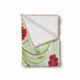 thumbnail image 2 of Watercolor Flower Soft Flannel Fleece Throw Blanket, Girl Profile Poppies Floral Hair Watercolor Effect Design Print, Cozy Plush for Indoor and Outdoor Use, 50" x 60", Green Red, by Ambesonne, 2 of 6
