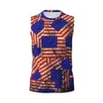 thumbnail image 6 of Lsque Vintage USA Flag Print Men's Cotton Blend Sleeveless Muscle Shirts (S-3XL)- Moisture Wicking, Odor Protection, UPF 30+,3X-Large, 6 of 8