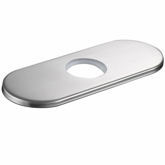 Novatto D2-BN 6-inch Bathroom Faucet Deck Plate, Brushed Nickel