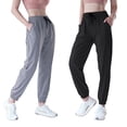 thumbnail image 1 of Women's Stretch Joggers Workout Drawstring Fitted Cuffed Ankle Athletic Travel Yoga Pants, 1 of 9