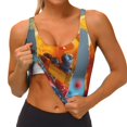 thumbnail image 4 of Lsque Refreshing Fruit Infused Drinks Printed Women'S Sports Bra, Compression, Moisture Wicking, High-Impact Sports Bra For Women,Supportive sports bra-Large, 4 of 9