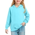 thumbnail image 2 of YOUYEDIAN Girls Oversized Hoodies 2026 Fall Long Sleeve Cute Hooded Sweatshirts Casual Solid Hoodies Pullover (Light Blue, 13-14 Years), 2 of 5