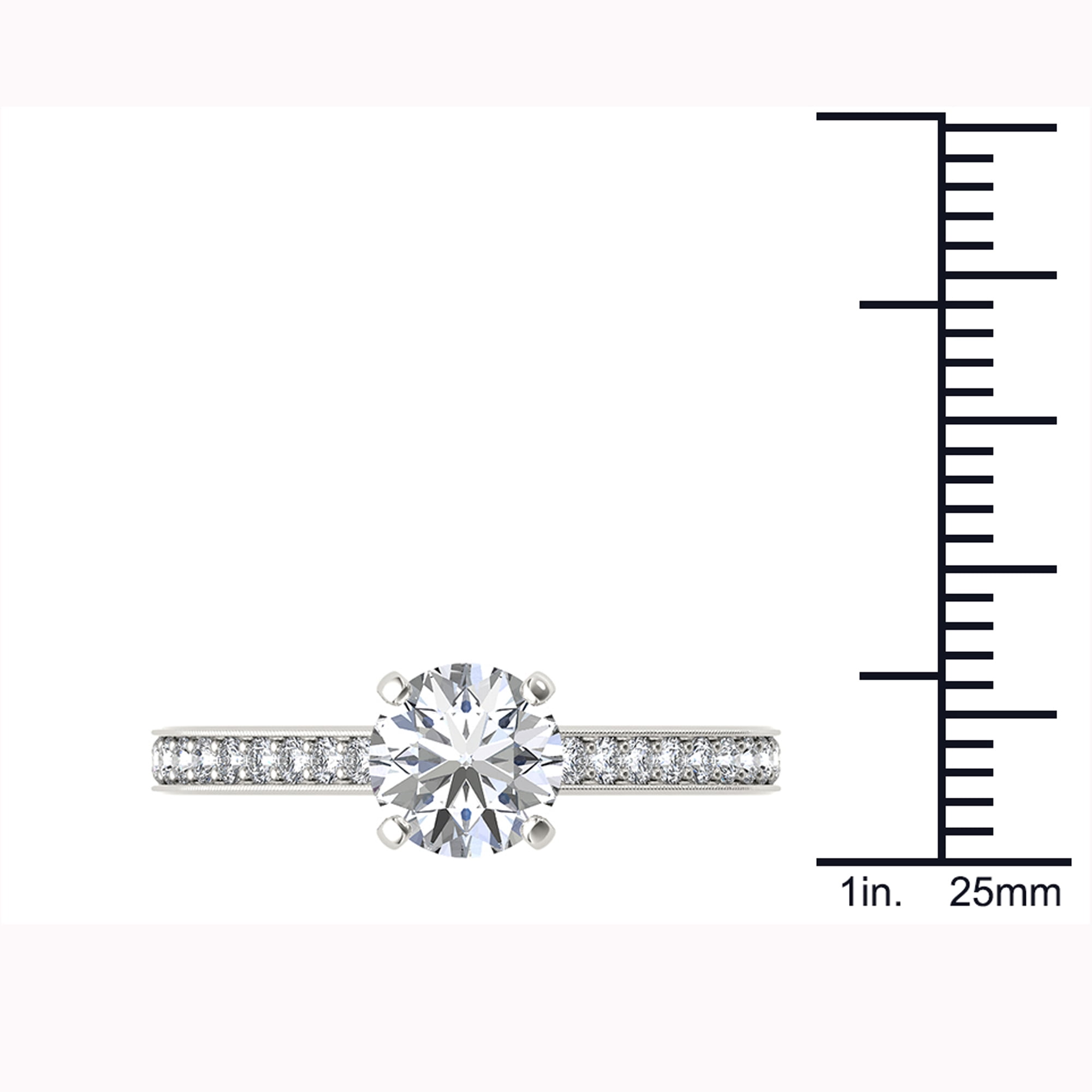 1 Carat T.W. Diamond Classic 14kt White Gold Engagement Ring