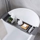 thumbnail image 3 of Estante de almacenamiento de bañera bandeja de baño ducha tina de ducha organizador de toallas maquillaje soporte de desagüe fregadero cocina plástico, 3 of 8