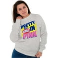 thumbnail image 5 of Pretty In Pink Dubble Bubble Logo Women Crewneck Sweatshirt Brisco Brands S, 5 of 6