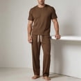 thumbnail image 5 of Workout Sets for Men Ice Silk Pants for Summer Thin And Trendy Loose And Hanging Men's Breathable Casual Pants Sports Suit for Men Coffee Xl, 5 of 8
