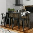 thumbnail image 3 of Simpli Home Rayne Industrial Metal 24 inch Metal Counter Height Stool (Set of 4) in Black, 3 of 12