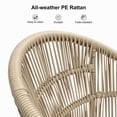 thumbnail image 5 of PURPLE LEAF 11 Pieces Patio Dining Set, Rectangular Aluminum Outdoor Table and 10 Wicker Chairs with Cushions for Garden Kitchen and Porch,, 5 of 10