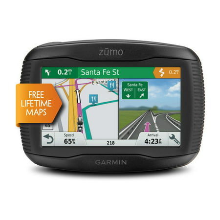 zumo 395LM Motorcycle GPS with Lane Assist and Bluetooth and Lifetime Map Updates (Certified