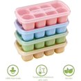 thumbnail image 2 of KAIYANG paquetes de bandejas para cubitos de hielo, moldes de silicona para helado fáciles de quitar con tapas extraíbles, 2 of 5