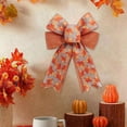 thumbnail image 6 of Xuniizn Fall Bows for Wreaths, Thanksgiving Pumpkin Wreath Bows for Fall Decor, Maple Leaf Orange Bow for Front Door, Farmhouse Ornament Bows for Harvest Indoor Outdoor Fall Decoration for Home, 6 of 7