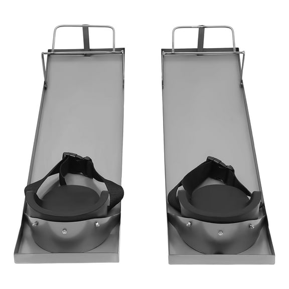 Concrete Knee Boards 27.17''×8'' Slider Kneeboards, Stainless Steel Concrete Sliders with Knee Pads & Toe Bracket, Portable Industrial Kneeler Board Moving Trowels for Cement Finishing, 1 Pair