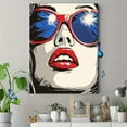 thumbnail image 4 of Retro Woman Sunglasses Canvas Painting/Wall Art，Suitable for Living Room，Bedroom，Office，Bathroom，Kitchen Decoration, 4 of 8
