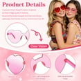 thumbnail image 4 of Heart Glasses for Women Valentine Party Glasses Fun Trendy Heart Shaped Glasses for Birthday Wedding Bachelorette Party Favor PinkRed 12PCS, 4 of 7
