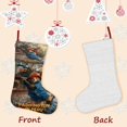 thumbnail image 3 of Paddington Tema: Calcetines de Navidad, fino lino blanco para colgar en escaleras y chimenea, decoración navideña para el hogar, regalo de Navidad. 54cm × 38cm, 3 of 5