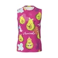 thumbnail image 6 of Lsque Pink Green Avocado Print Men's Cotton Blend Sleeveless Muscle Shirts (S-3XL)- Moisture Wicking, Odor Protection, UPF 30+,XX-Large, 6 of 8