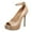 Nude, variant on XYD Women Chic Rhinestone Crystals Peep Toe Sandals Platform Stiletto Heels Ankle Strap Buckled Pumps Dressy Shoes Size 7 Gradient Denim