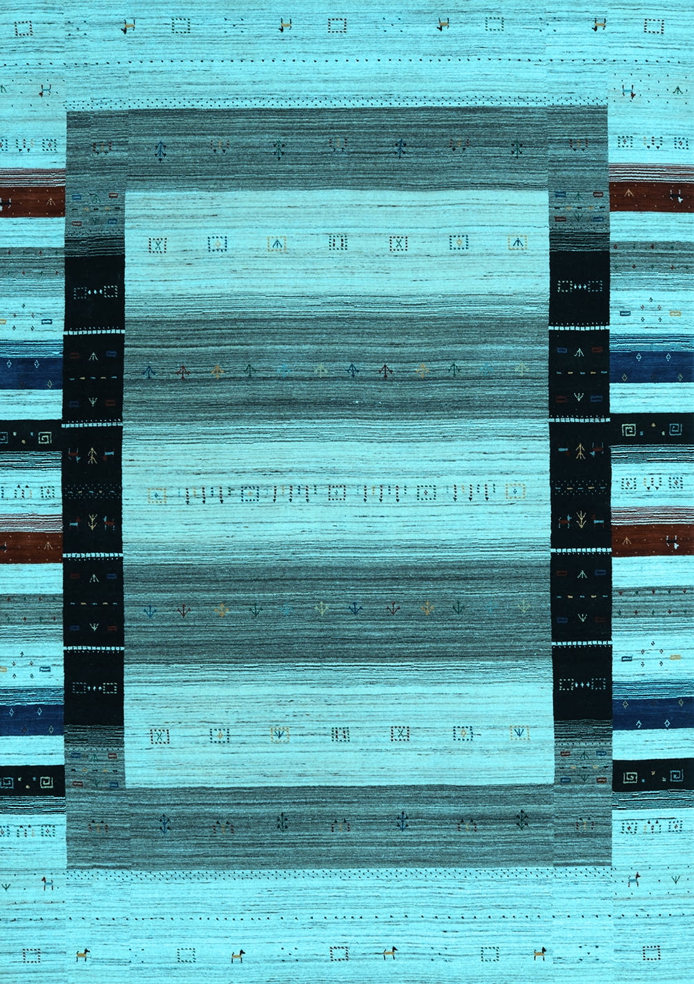 Rectangular Rug Light Blue Ahgly Company Indoor Rectangle Abstract Light Blue Contemporary Area ...