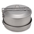 thumbnail image 3 of Camping Cookware Set Titanium Pot Frying Pan Set with Lid and Foldable Handle Suitable for Outdoor Camping Hiking Backpacking Picnic, 3 of 8