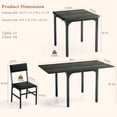 thumbnail image 2 of Tomnk 7-Piece Dining Table Set for 4-6, Extendable Kitchen Table Cushion Chairs Set of 6 with 6 Chairs, Rectangle Dining Table with Metal Frame & MDF Board, Folding for Small Apartment, Grey Oak, 2 of 9