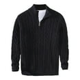 thumbnail image 4 of KKBOTIVE Fashion Sweaters for Men Double Zip Solid Color Pullovers Outerwear Sweater Coat Winter Clothes with Zipper ( Black Size: S ), 4 of 5