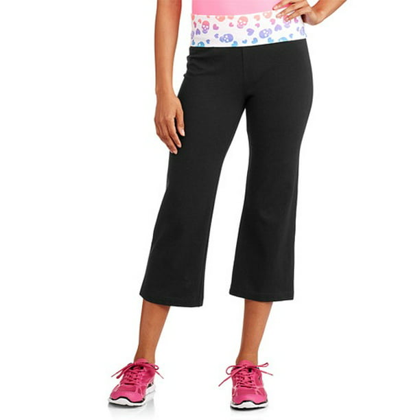 No Boundaries - Juniors' Flare Cropped Yoga Pants - Walmart.com