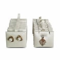 thumbnail image 3 of White Brushed Leather Beige PU Leather Puff Cushion Earrings Stud Pendant Card Jewelry Box Inside Pad Display Pad 5*4cm White Earrings Card 1PCS, 3 of 6