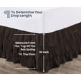 thumbnail image 5 of SGI Bedding 12 Inch Multi Ruffled Bed Skirt | Microfiber Bed Skirt | Fade Resistant, Wrinkle Free, Anti-static, Decorative, Extra Storage Space, Clutter-Free | California King, Chocolate, 5 of 8