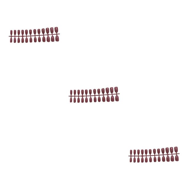 Seitruly 24 piezas de uñas postizas con forma de ataúd medio, puntas de uñas brillantes, Kit de arte de manicura, pestañas adhesivas, limas para los Type1 NO1 Seitruly CBP502614
