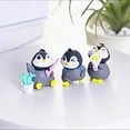 thumbnail image 4 of Mini Penguin Statue Cute Desktop Ornament Miniature Garden Desk Sculpture, 4 of 7