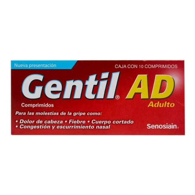 Gentil AD Clorfenamina compuesta 10 comprimidos