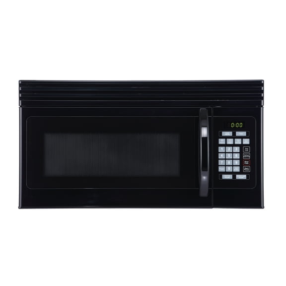 Black Decker EM044KJN 1.6-Cu. Ft. Over-the-Range Microwave with Top Mount Air Recirculation Vent, Black