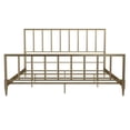 thumbnail image 4 of Maklaine Elegant Modern Transitional Brass Metal Bed in King Size, 4 of 10