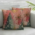 thumbnail image 3 of PHYHOO  Christmas Pillow Covers  Christmas Pink Trees Snowflake Throw Pillow Covers Xmas Winter Pillowcase Home Decor Living Room House Decorative Cushion Case for Sofa Couch, 3 of 5