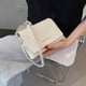 thumbnail image 2 of Bolso de hombro retro de PU de color puro para mujer, bolso de mano informal con perlas para mujer (blanco) Likrtyny Para estrenar, 2 of 9