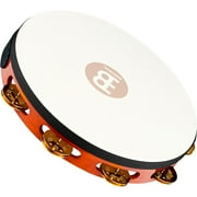 Meinl TAH1B-AB Headed Wood Tambourine Brass Jingles 1 Row African Brown