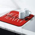 thumbnail image 4 of Christmas Dish Drying Mat for Kitchen Counter, Red Mreey Christmas Absorbent Fast Dry Dishes Coffee Mats, Xmas Kitchen Accessories Drainer Rack Pad 16x18 Inch, 4 of 6