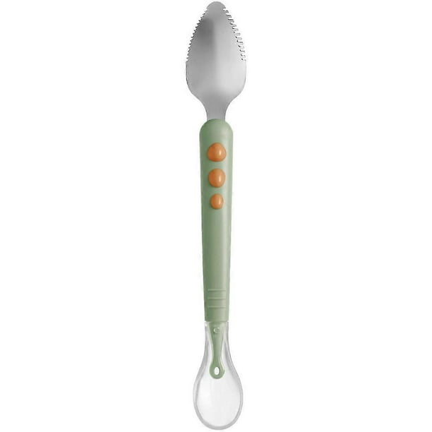 Fruit Puree Spoon Double Head Baby Food Spoon Baby Silicone Feeding Spoon for Infant