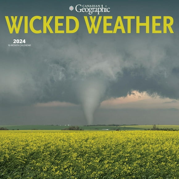 Wyman Publishing Météo Capricieuse par Canadian Geographic 2024 30.48x60.96 CM Mur Carré Calendrier, 9781525611438