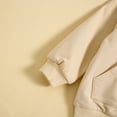 thumbnail image 7 of Tisuna 2 Pieces Outfit Set For Infant Boys Girls Solid Color Long Sleeve Crew Neck Sweatsuit Breathable Leisure Autumn Kids Sport Wear With Pocket Beige Size 18-24 Months, 7 of 7