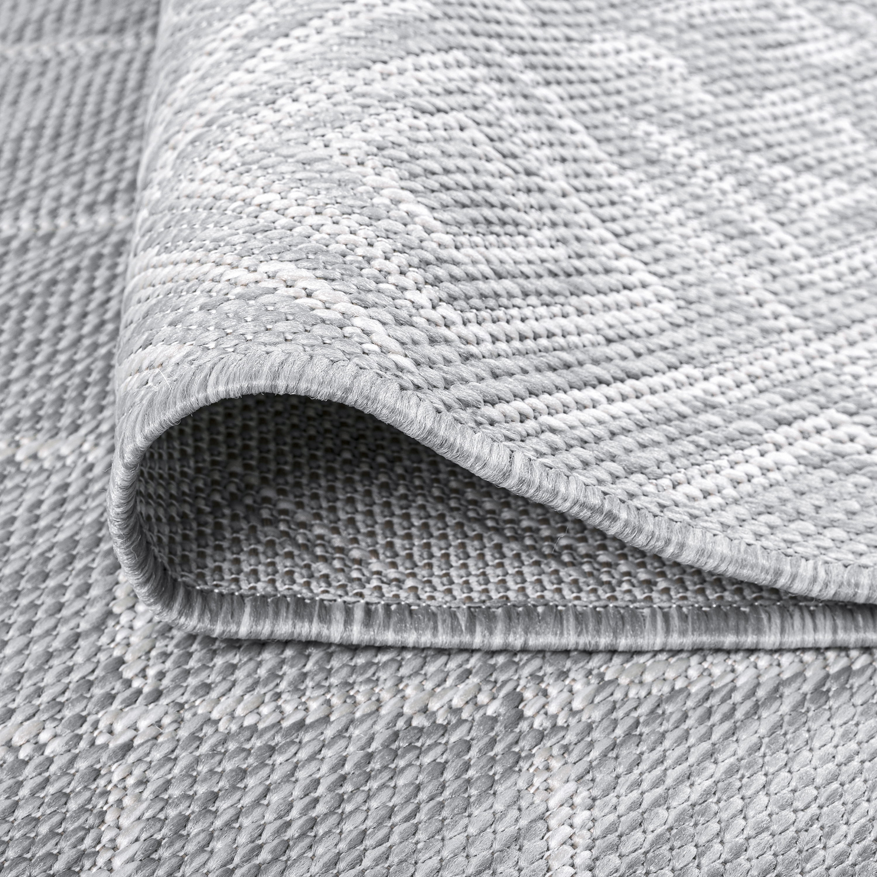 5x8 Water Resistant, Indoor Outdoor Rugs for Patios, Front Door Entry, Entryway, Deck, Porch, Balcony | Outside Area Rug for Patio | Gray, Diamond | Size: 5'3'' x 7'3''